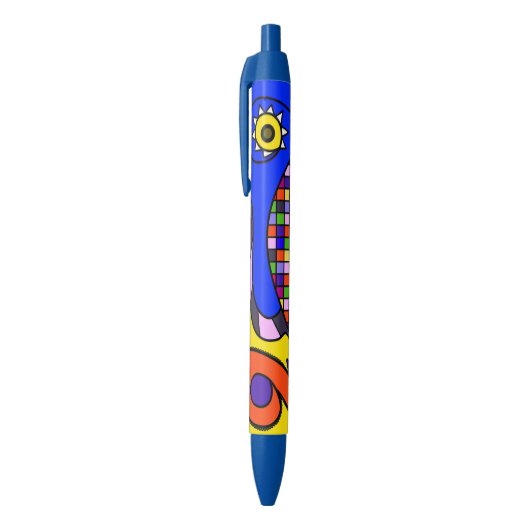 onttrokken blauwe inkt pen (Top (Verticaal))