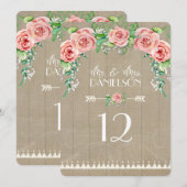 Ontvang BOHO Tafelnummer Schop Rozen (Voorkant / Achterkant)