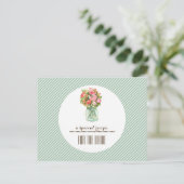 Ontvang Bride. Mason Jar Floral Briefkaart (Staand voorkant)