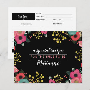 Ontvang de bruid-te-zijn. Moderne Floral Kaarten