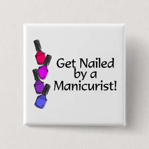 Ontvang de gevangenis door een stagiair 2 vierkante button 5,1 cm