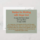 Ontvang de stekker van de wasdroger op een Briefka Briefkaart (Voorkant / Achterkant)