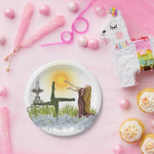 Ontvang de Zon Gezegelde Imbolc Wiccan Holiday Papieren Bordje (Feest)