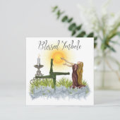 Ontvang de Zon Gezegende Imbolc Feestdagenkaart (Staand voorkant)