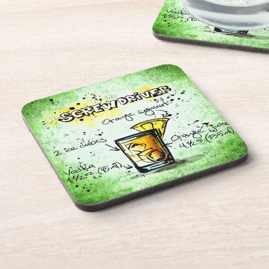 Ontvang Drink schroevendraaier Bier Onderzetter (Linkerzijde)