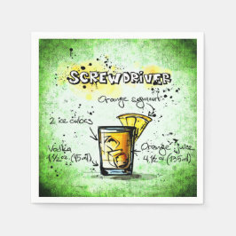 Ontvang Drink schroevendraaier Servetten