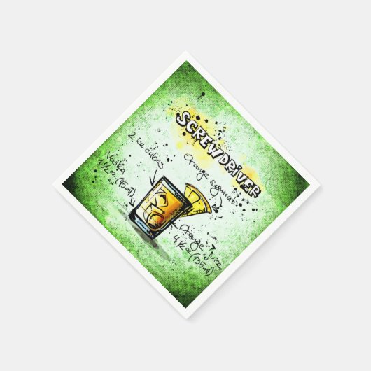 Ontvang Drink schroevendraaier Servetten (Hoek)