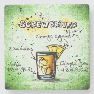 Ontvang Drink schroevendraaier Stenen Onderzetter