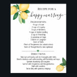 Ontvang een cadeau voor Happy Marriage Lemons Show Poster<br><div class="desc">Klik op "Ontwerp bewerken" om de lay-out aan te passen of te personaliseren (tekst wijzigen,  lettertypekleur,  lettertypestijl). ** Bekijk het volledige collectie voor de overeenkomende uitnodiging,  games voor vrijgezellenfeesten,  labels en teken beschikbaar**</div>