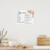 Ontvang een gelukkig huwelijksgebaar met een bruin poster (Keuken)