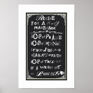 Ontvang een Happy Marriage Ideal Wedding Gift Poster