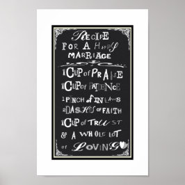 Ontvang een Happy Marriage Ideal Wedding Gift Poster