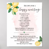 Ontvang een Happy Marriage Lemon Roze douche-cadea Poster (Voorkant)