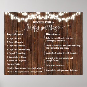 Ontvang een Happy Marriage Sign Western bruiloft Poster