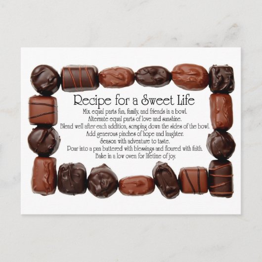 Ontvang een Lijst voor een Snoep met snoepgoed Briefkaart (Voorkant)