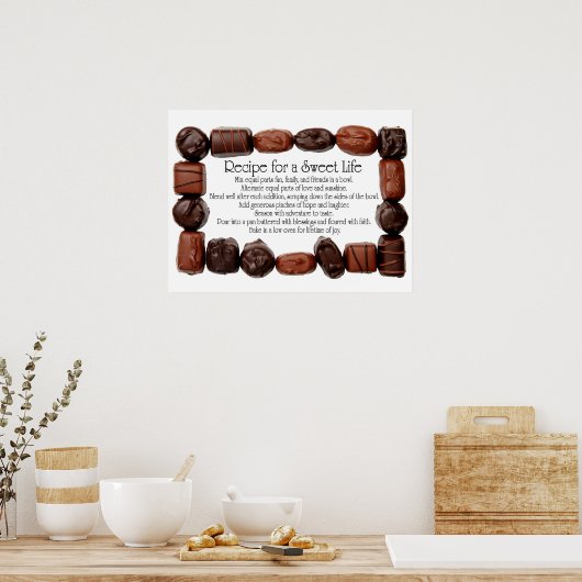 Ontvang een Lijst voor een Snoep met snoepgoed Poster (Keuken)