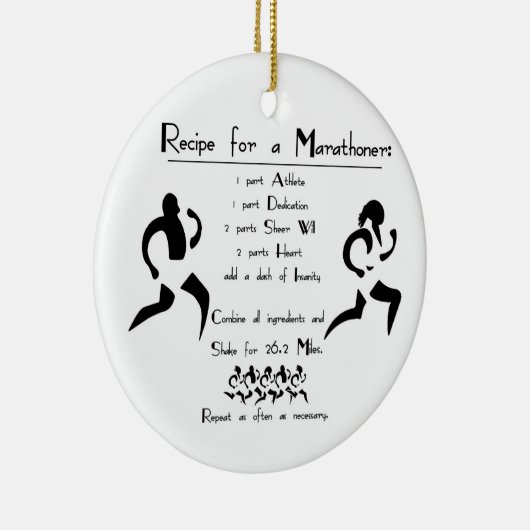 Ontvang een marathoner keramisch ornament (Rechts)