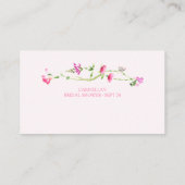 Ontvang een verzoek om bruinkroze wilde bloem informatiekaartje (Achterkant)