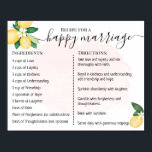 Ontvang een vrolijk huwelijk Pas getrouwd Lemons r Poster<br><div class="desc">Klik op "Ontwerp bewerken" om de lay-out aan te passen of te personaliseren (tekst wijzigen,  lettertypekleur,  lettertypestijl). ** Zie het volledige collectie voor de bijbehorende uitnodiging,  games voor vrijgezellenfeesten,  labels en bordjes.**</div>