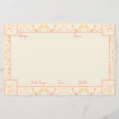 Ontvang Floral Designer Briefpapier (Achterkant)