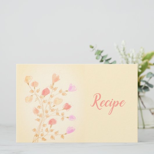 Ontvang Floral Designer Briefpapier (Staand voorkant)