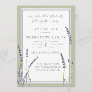 Ontvang Franse lavender Floral Modern Typografie Kaart