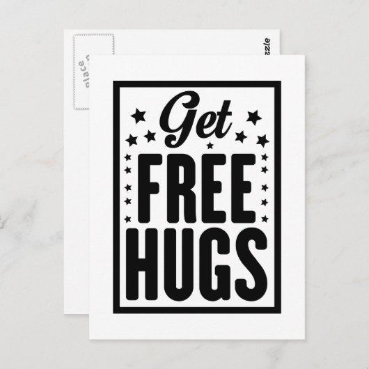 Ontvang gratis knuffels briefkaart (Voorkant / Achterkant)