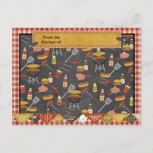 Ontvang het Briefkaart Vuur de barbecue Grill (Achterkant)