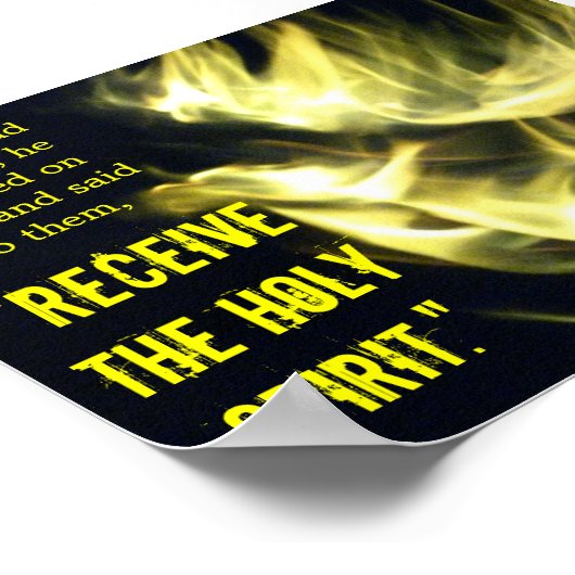 "Ontvang het Heilige Geest" poster (Hoek)