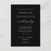 Ontvang je bedankt voor de zwarte trouwhuiskaart (Voorkant)