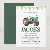 Ontvang je tractor 1e verjaardag uitnodiging (Voorkant / Achterkant)