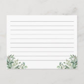 Ontvang Kaart voor de Bride Chic Eucalyptus Leaves (Achterkant)