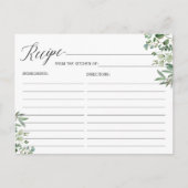 Ontvang Kaart voor de Bride Chic Eucalyptus Leaves (Voorkant)