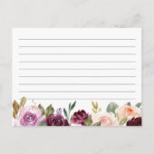 Ontvang Kaart voor de Bride Plum Paars Floral (Achterkant)