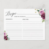 Ontvang Kaart voor de Bride Plum Paars Floral (Voorkant)