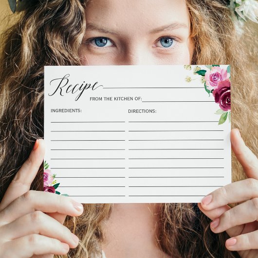 Ontvang Kaart voor de Bride Plum Paars Floral