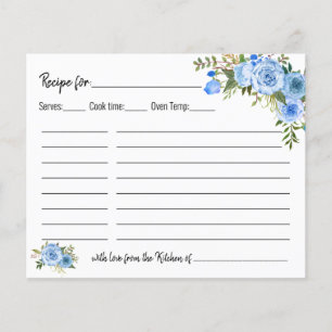 Ontvang Kaart Vrijgezellenfeest Blue Floral Weddin