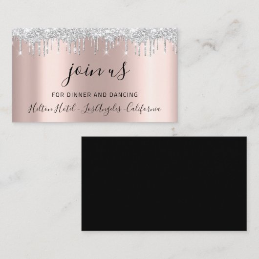 Ontvang Kaart weduwschap Vrijgezellenfeest Roos Dr Visitekaartje (Voorkant / Achterkant)