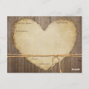 Ontvang Kaarten Rustic Wood Fence Boards Heart Bri