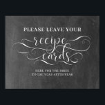 Ontvang Kaarten voor het bord voor het bruidshuwel Poster<br><div class="desc">Plaats je Ontvankelijke Kaarten hier in Chalkboard Wedding Sign</div>