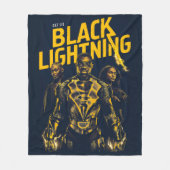Ontvang Licht - Black Lightning Fleece Deken (Voorkant)