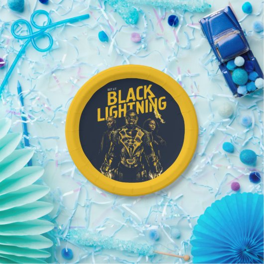 Ontvang Licht - Black Lightning Papieren Bordje (Feest)