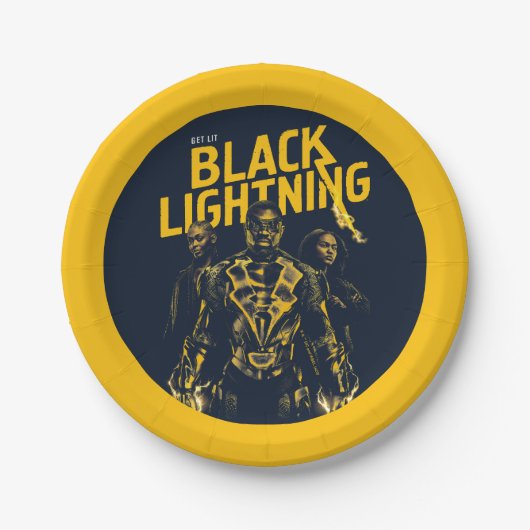 Ontvang Licht - Black Lightning Papieren Bordje (Voorkant)