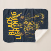 Ontvang Licht - Black Lightning Sherpa Deken (Voorkant (horizontaal))