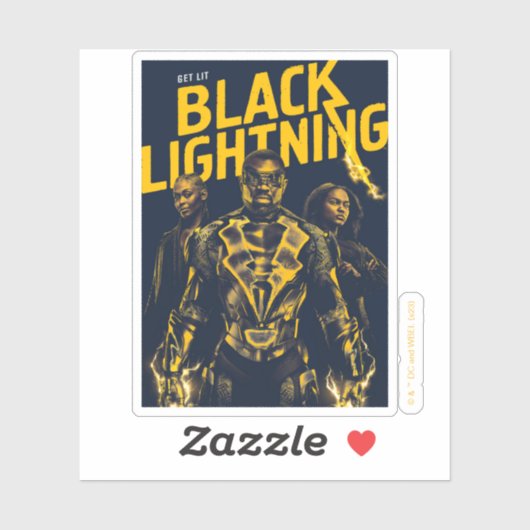 Ontvang Licht - Black Lightning Sticker (Vel)