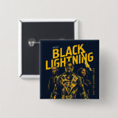 Ontvang Licht - Black Lightning Vierkante Button 5,1 Cm (Voorkant /achterkant)