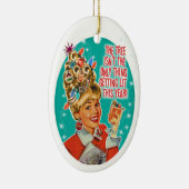 Ontvang Lit Girl Kerstversiering Keramisch Ornament (Rechts)