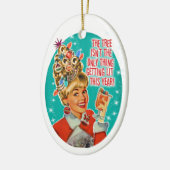 Ontvang Lit Girl Kerstversiering Keramisch Ornament (Links)