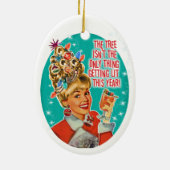 Ontvang Lit Girl Kerstversiering Keramisch Ornament (Achterkant)