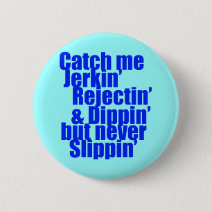 Ontvang me JERKIN blauw Ronde Button 5,7 Cm